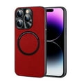 thumbnail image 1 of Dteck for iPhone 13 Pro Max 6.7" Magnetic Case, Flexible TPU Anti-Fingerprint Case with Wireless Charging Heavy Duty Full Body Protective Case for 13 Pro Max Women Men, Red, 1 of 8