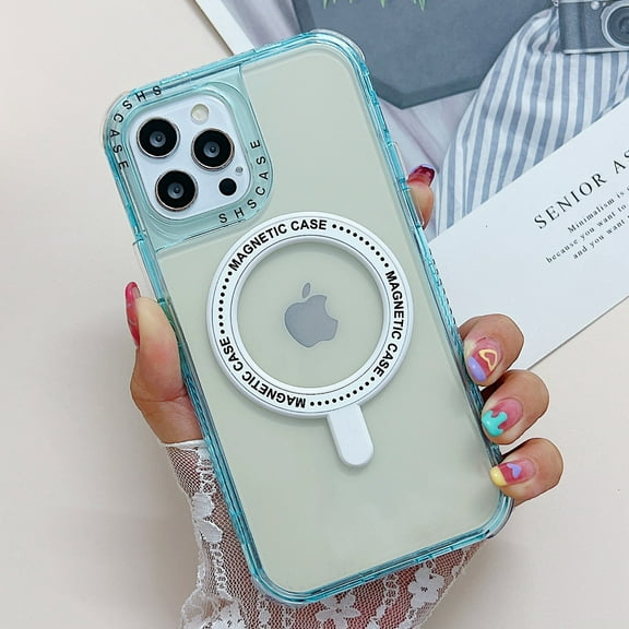 Dteck for iPhone 13 Pro Max Case, Compatible with MagSafe, Hybrid Shockproof Military-Grade Protection, Clear Yellowing Resistant, Magnetic Phone Case for iPhone 13 Pro Max, Mint
