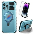 thumbnail image 1 of Dteck for iPhone 13 Pro Max Case with Magnetic Invisible Stand, Compatible with MagSafe, Glass Screen Protector + Camera Protector Shockproof Rugged Case Cover for iPhone 13 Pro Max,Blue, 1 of 9