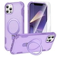 thumbnail image 1 of Dteck for iPhone 13 Pro Max Case with Screen Protector, Compatible with MagSafe Shockproof Invisible Magnetic Ring Stand Military-Grade Heavy Duty Protection Phone Case, Purple, 1 of 7