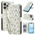 thumbnail image 1 of Dteck for iPhone 13 Pro Max Wallet Case with Card Holder, Shockproof PU Leather Flip Cover with RFID Blocking Protective Phone Case with 3 Card Slots Kickstand & Wrist Strap for Women and Men, D, 1 of 6