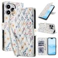 thumbnail image 1 of Dteck for iPhone 13 Pro Max Wallet Case with Card Holder, Shockproof PU Leather Flip Cover with RFID Blocking Protective Phone Case with 3 Card Slots Kickstand & Wrist Strap for Women and Men, E, 1 of 7