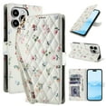 thumbnail image 1 of Dteck for iPhone 13 Pro Max Wallet Case with Card Holder, Shockproof PU Leather Flip Cover with RFID Blocking Protective Phone Case with 3 Card Slots Kickstand & Wrist Strap for Women and Men, A, 1 of 5