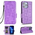 thumbnail image 1 of Dteck iPhone 13 Pro Wallet Case, Flip Magnetic Synthetic Leather with Hand Strap Credit Card Slots Kickstand Business style Phone Cover For iPhone 13 Pro, Purple, 1 of 14