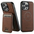 thumbnail image 1 of Dteck for iPhone 13 Wallet Case MagSafe Compatible, Magnetic Detachable iPhone 13 Case with Card Holder Wallet, Luxury PU Leather Slim Shockproof Phone Cover for iPhone 13,Brown, 1 of 7