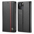 thumbnail image 1 of Dteck for iPhone 13 Wallet Case, Magnetic PU Leather Stand Flip Cover with Carbon Fiber Texture Shockproof Card Slot TPU Interior Folio Case for iPhone 13 6.1-inch 2021, #1 Black, 1 of 7