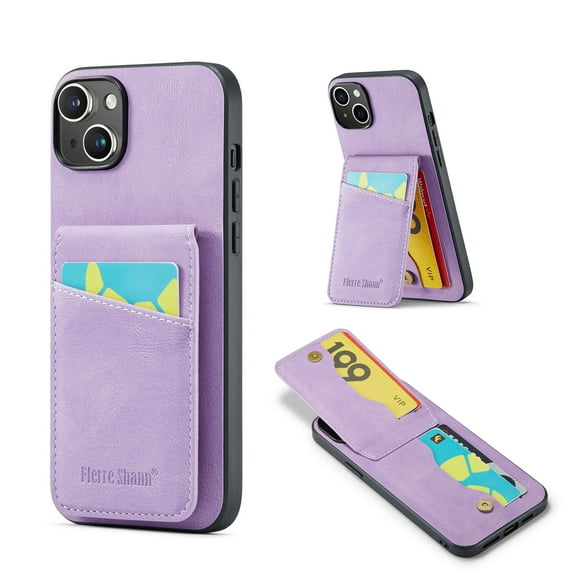 Dteck iPhone 13 Wallet Case for Women and Men ,PU Leather Flip Folio Phone Cover with Credit Card Holder Stand Compatible with iPhone 13,Purple