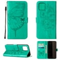 thumbnail image 1 of Dteck iPhone 13 mini Case, Butterfly Patterned Wallet Case, Magnetic Hand Strap Credit Card Holder Slots Synthetic Leather Kickstand Protective Cover For iPhone 13 Mini, Green, 1 of 11