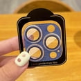 thumbnail image 1 of Dteck for iPhone 14 Bling Camera Lens Protector Tempered Glass Screen Protector, Bling Glitter Lens Protector Case Friendly Camera Cover for iPhone 14,Blue, 1 of 5