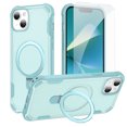 thumbnail image 1 of Dteck for iPhone 14 Case with Screen Protector, Compatible with MagSafe Shockproof Invisible Magnetic Ring Stand Military-Grade Heavy Duty Protection Phone Case, Blue, 1 of 7