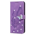 thumbnail image 1 of Dteck for iPhone 14 Case Wallet with Credit Card Slots Sparkle Diamond Rhinestone Butterfly Cute for Girls PU Leather Magnetic Closure Folio Flip Phone Cover for iPhone 14,Purple, 1 of 5