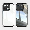 thumbnail image 1 of Dteck for iPhone 14 Clear Case, Shockproof Slim Clear Hard PC Back with Soft TPU Bumper Scratch Resistant Protective Transparent Anti-Scratch Phone Case, Black, 1 of 6