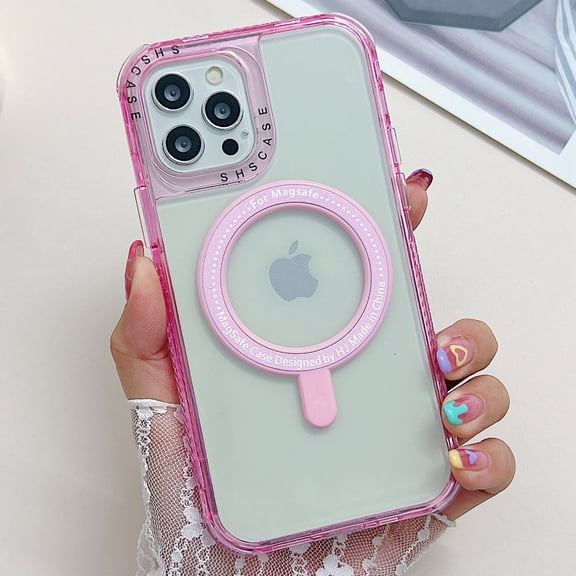 Dteck for iPhone 14 Plus Case, Compatible with MagSafe, Hybrid Shockproof Military-Grade Protection, Clear Yellowing Resistant, Magnetic Phone Case for iPhone 14 Plus, Rose