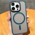 thumbnail image 1 of Dteck for iPhone 14 Plus Case with Integrated Camera Lens Ring Protection,Compatible with MagSafe,Military Grade Drop-Proof Shockproof Matte Translucent Protective Case for iPhone 14 Plus,Green, 1 of 6