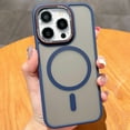 thumbnail image 1 of Dteck for iPhone 14 Plus Case with Integrated Camera Lens Ring Protection,Compatible with MagSafe,Military Grade Drop-Proof Shockproof Matte Translucent Protective Case for iPhone 14 Plus,Deep Blue, 1 of 6