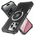 thumbnail image 1 of Dteck for iPhone 14 Plus Case with Rotating Magnetic Stand, Compatible with MagSafe, Military-Grade Drop Protection Frosted Translucent Phone Cover for iPhone 14 Plus,Black, 1 of 6