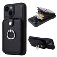 thumbnail image 1 of Dteck for iPhone 14 Plus Case Wallet with Card Holder, 360°Rotation Finger Ring Holder Kickstand, PU Leather Protective Shockproof Phone Cover for iPhone 14 Plus 6.7 Inch,Black, 1 of 8