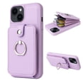 thumbnail image 1 of Dteck for iPhone 14 Plus Case Wallet with Card Holder, 360°Rotation Finger Ring Holder Kickstand, PU Leather Protective Shockproof Phone Cover for iPhone 14 Plus 6.7 Inch,Purple, 1 of 8