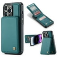 thumbnail image 1 of Dteck for iPhone 14 Pro Case with Card Holder, iPhone 14 Pro Wallet Case for Women Men with RFID Blocking, Durable Leather Kickstand Shockproof Case for iPhone 14 Pro,Green, 1 of 6