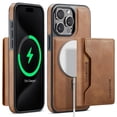 thumbnail image 1 of Dteck for iPhone 14 Pro Case Detachable Wallet Case with Card Holder, iPhone 14 Pro Magnetic Case Compatible with MagSafe, PU Leather RFID Blocking Flip Kickstand Credit Slots,Brown, 1 of 7