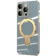 thumbnail image 1 of Dteck for iPhone 14 Pro Case with Magnetic Ring Stand, Compatible with MagSafe, Full Camera Lens Protection, Luxury Plating Slim Cover 14 Pro Phone Cases for Women Men,Solid Gray, 1 of 7