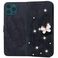 thumbnail image 1 of Dteck for iPhone 14 Pro Case Wallet with Credit Card Slots Sparkle Diamond Rhinestone Butterfly Cute for Girls PU Leather Magnetic Closure Folio Flip Phone Cover for iPhone 14 Pro,Black, 1 of 5