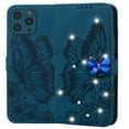 thumbnail image 1 of Dteck for iPhone 14 Pro Case Wallet with Credit Card Slots Sparkle Diamond Rhinestone Butterfly Cute for Girls PU Leather Magnetic Closure Folio Flip Phone Cover for iPhone 14 Pro,Blue, 1 of 5