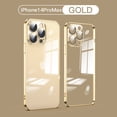 thumbnail image 1 of Dteck For iPhone 14 Pro Max 6.7 inch Clear Slim Case,Luxury Crystal Transparent PC Plating Bumper Dust-proof Glass Camera Lens Protector Shockproof Ultra Thin Fit Cover.For iPhone 14 Pro Max,Gold, 1 of 10