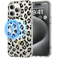 thumbnail image 1 of Dteck for iPhone 14 Pro Max Case Cute Pattern Clear for Women Girls, iPhone 14 Pro Max Magnetic Case Compatible with MagSafe,Transparent Phone Case Cheetah Print Design for iPhone 14 Pro Max,Black, 1 of 7