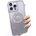 thumbnail image 1 of Dteck iPhone 14 Pro Max Case, Rhinestone Bling Diamond Lens Protector Sparkle Shiny Bumper Plating Multicolor Phone Case for iPhone 14 Pro Max,Gradient Silver, 1 of 4