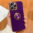 thumbnail image 1 of Dteck for iPhone 14 Pro Max Case with Ring Holder, Luxury Plating Case Soft TPU Shockproof Phone Case for iPhone 14 Pro Max Compatible with Magnetic Car Mount, Deep Purple, 1 of 7