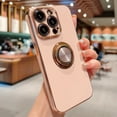 thumbnail image 1 of Dteck for iPhone 14 Pro Max Case with Ring Holder, Luxury Plating Case Soft TPU Shockproof Phone Case for iPhone 14 Pro Max Compatible with Magnetic Car Mount, Pink, 1 of 6