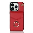 thumbnail image 1 of Dteck for iPhone 14 Pro Max Case Wallet with Card Holder 360 Rotation Ring Holder Kickstand Case for Girls Women Protective PU Leather Double Buttons Flip Case for iPhone 14 Pro Max 6.7inch, Red, 1 of 10