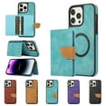 thumbnail image 1 of Dteck for iPhone 14 Pro Wallet Case, Compatible with MagSafe, 2 in 1 Magnetic Detachable PU Leather Card Pocket Wallet 14 Pro Phone Case for Women Men,Green, 1 of 8