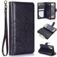 thumbnail image 1 of Dteck for iPhone 14 Pro Wallet Case, Embossed Butterfly PU Leather Phone Case Women Men Flip Cover Wrist Strap Zipper Credit Card Holder Slots for iPhone 14 Pro,Dark Purple, 1 of 6