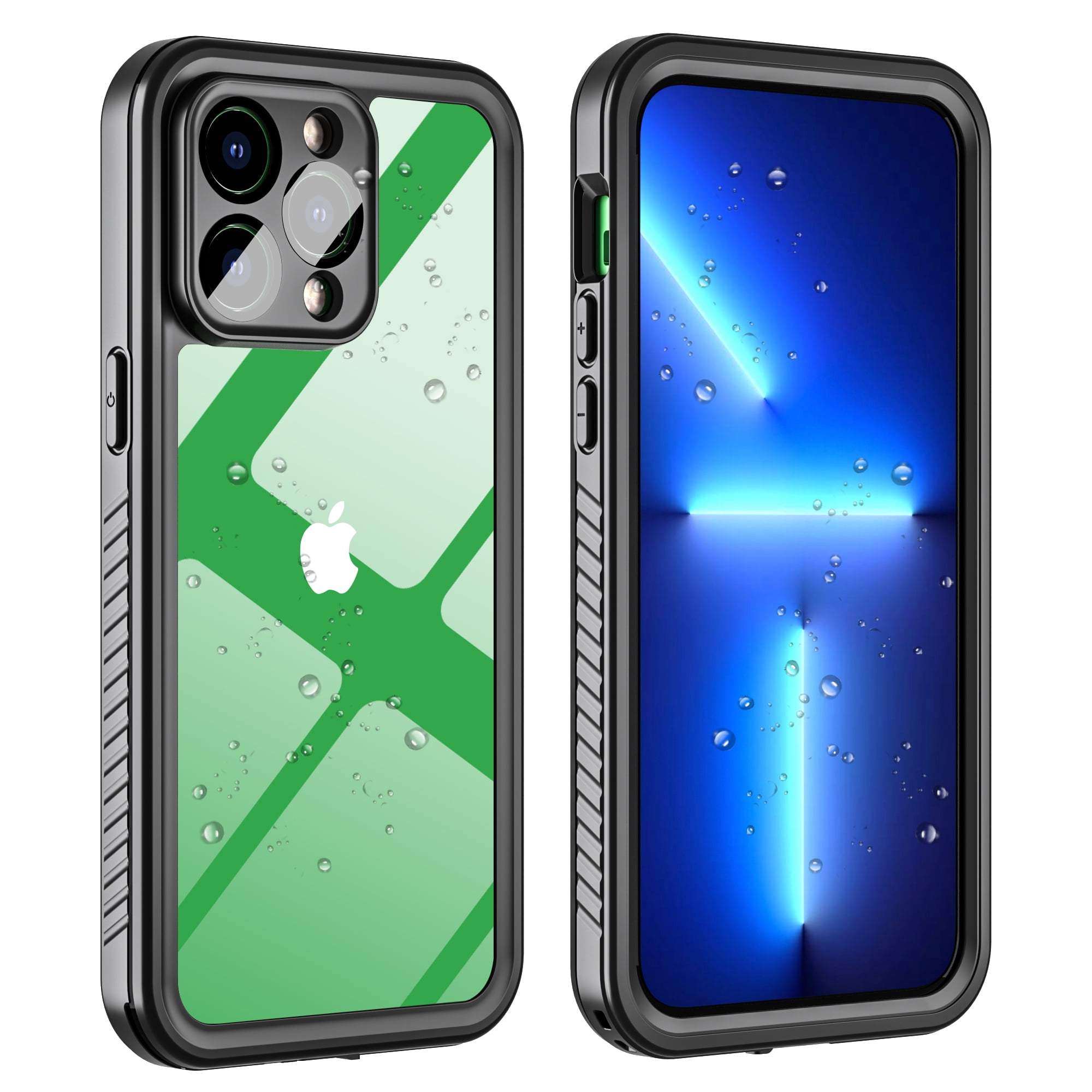 Dteck iPhone 14 Pro Waterproof Case, Builtin Camera Lens Screen Protector IP68 Underwater Full