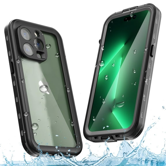 Dteck for iPhone 14 Pro Waterproof Case, IP68 Waterproof Underwater Dustproof Shockproof Phone Case with Rugged Full Body Protective and Built-in Screen Protector for iPhone 14 Pro,Black