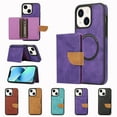 thumbnail image 1 of Dteck for iPhone 14 Wallet Case, Compatible with MagSafe, 2 in 1 Magnetic Detachable PU Leather Card Pocket Wallet iPhone 14 Case for Women Men,Purple, 1 of 8