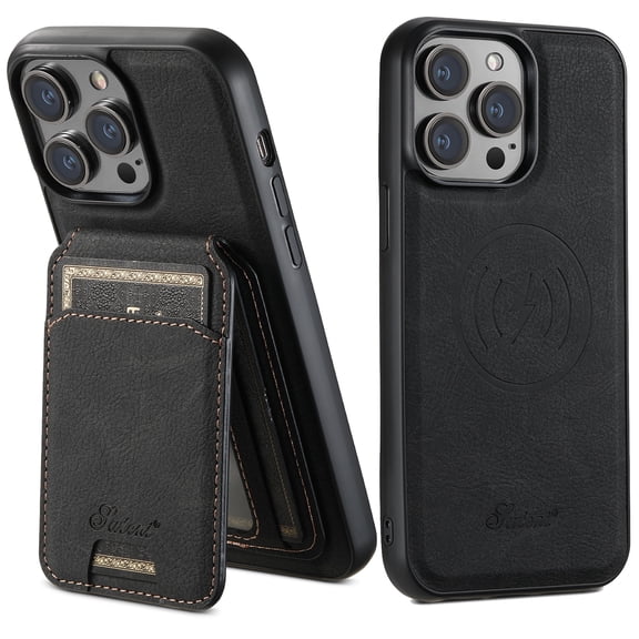 Dteck for iPhone 14 Wallet Case MagSafe Compatible, Magnetic Detachable iPhone 14 Case with Card Holder Wallet, Luxury PU Leather Slim Shockproof Phone Cover for iPhone 14,Black