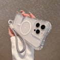 thumbnail image 1 of Dteck for iPhone 15 Case Clear Compatible with MagSafe, Heavy Duty Drop Protection Rugged Shockproof 3-Layer Military Protective Tough Strap Durable Cover,Clear, 1 of 8