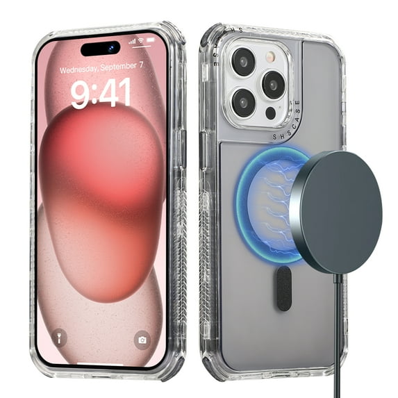 Dteck for iPhone 15 Case, Compatible with MagSafe, Military-Grade Protection, Yellowing Resistant, Scratch-Resistant Back, Magnetic Phone Case for iPhone 15,Black