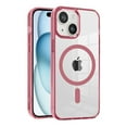 thumbnail image 1 of Dteck for iPhone 15 Case,Compatible with MagSafe,Military-Grade Protection,Yellowing Resistant Scratch-Resistant Clear Back, Magnetic Phone Case for iPhone 15,Pink, 1 of 6