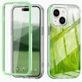 thumbnail image 1 of Dteck for iPhone 15 Case, Not-Yellowing Full Cover with Built-in Screen Protector, Military Grade Drop Protection Shockproof Phone Case for iPhone 15, Gradient Green, 1 of 8
