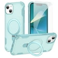 thumbnail image 1 of Dteck for iPhone 15 Case with Screen Protector, Compatible with MagSafe Shockproof Invisible Magnetic Ring Stand Military-Grade Heavy Duty Protection Phone Case, Blue, 1 of 7