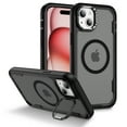 thumbnail image 1 of Dteck for iPhone 15 Plus Case with Camera Stand, Military-Grade Drop Protection Magnetic Phone Case Compatible with MagSafe Accessories, Frosted Black, 1 of 9