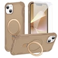 thumbnail image 1 of Dteck for iPhone 15 Plus Case with Screen Protector, Compatible with MagSafe Shockproof Invisible Magnetic Ring Stand Military-Grade Heavy Duty Protection Phone Case, Desert Gold, 1 of 7