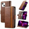 thumbnail image 1 of Dteck for iPhone 15 Plus Wallet Case, Shockproof Magnetic PU Leather Flip Folio with Card Holders RFID Blocking Kickstand Anti-Scratch TPU Inner Shell Phone Case, darkbrown, 1 of 8