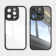 thumbnail image 1 of Dteck for iPhone 15 Pro Back Case, Shockproof Slim Clear Hard PC Back with Soft TPU Bumper Scratch Resistant Protective Transparent Anti-Scratch Phone Case, Black, 1 of 6