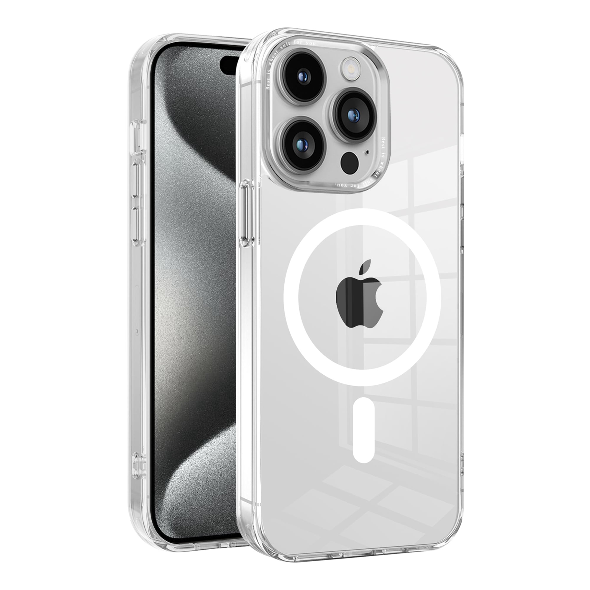 Dteck for iPhone 15 Pro Case,Compatible with MagSafe,Military