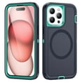 thumbnail image 1 of Dteck for iPhone 15 Pro Case, iPhone 15 Pro Magnetic Phone Case Compatible with MagSafe, Military Grade Drop Protection Heavy Duty Shockproof Phone Case for iPhone 15 Pro,Deep Blue + Mint, 1 of 6